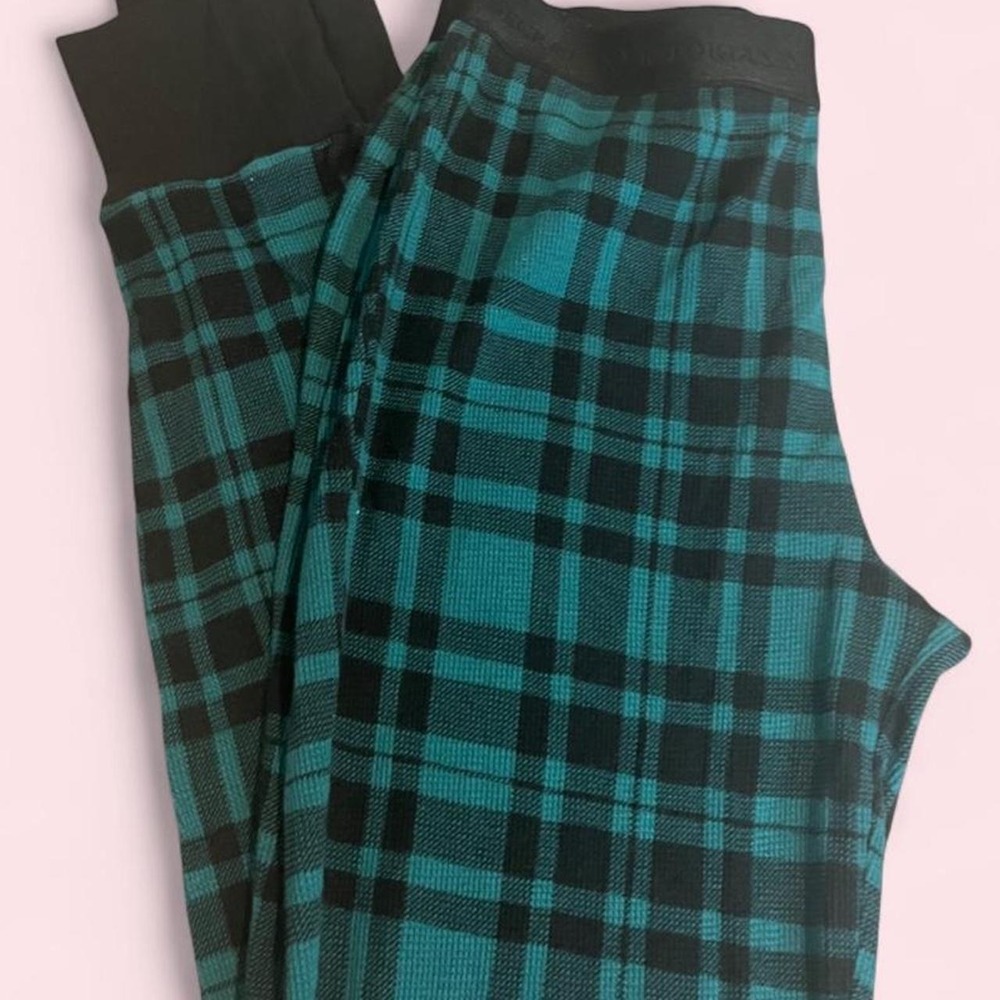 Victoria secret womenteal and black ribbed pajama pants jogger